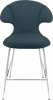 Umage TIME FLIES Hoker - Tapicerowane Krzesło Barowe na Chromowanych Nogach 102 cm / Niebieskie