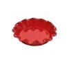 Emile Henry NATURAL CHIC Ceramiczna Forma do Tarty 27 cm z Falbaną - Czerwona