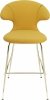 Umage TIME FLIES Hoker - Tapicerowane Krzesło Barowe na Mosiężnych Nogach 112 cm / Żółte