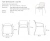 Blomus YUA WIRE Krzesło Ogrodowe z Podłokietnikami / Jasnoszare Silk Grey
