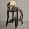 Menu CO COUNTER Hoker - Krzesło Barowe 94,5 cm Rama Czarna / Siedzisko Dąb Naturalny