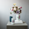 Lyngby Porcelain LYNGBY Wazon do Kwiatów 20 cm Biały z Motywem Kwiatowym