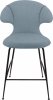 Umage TIME FLIES Hoker - Tapicerowane Krzesło Barowe na Czarnych Nogach 102 cm / Błękitne