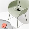 Muuto FIBER ARMCHAIR TUBE BASE Krzesło - Białe