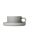 Blomus PILAR Filiżanka ze Spodkiem do Herbaty 170 ml 2 Szt. Szara Mirage Grey
