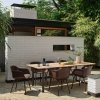 Muuto 70/70 Stół Ogrodowy 225x90 cm Blat z Drewna Sapelli / Rama Czarna
