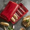 Emile Henry - Ceramiczna Forma do Pieczenia 5 Mini Bagietek - Kremowa