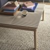 Muuto COUPLE Stolik Kawowy z Ceramicznym Blatem 84x40 cm / Ciemny Dąb - Blat Gładki Niebieski Pale Blue
