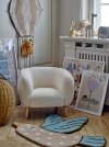 Bloomingville CADE Tapicerowany Fotel dla Dzieci / Biały