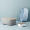 RIG-TIG by Stelton BOX-IT Chlebak - Pojemnik na Chleb z Deską Bambusową - Ciemnoniebieski