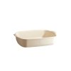 Emile Henry NATURAL CHIC Prostokątna Forma - Naczynie do Zapiekania 30x19 cm Kremowe