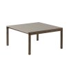 Muuto COUPLE Stolik Kawowy z Ceramicznym Blatem 84x80 cm / Ciemny Dąb - Blat Gładki Taupe