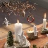 Kähler CHRISTMAS Świąteczna Zawieszka Choinkowa z Porcelany / Skrzat na Huśtawce