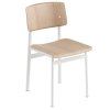 Muuto LOFT Krzesło - Białe/Siedzisko Dębowe