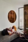 AYTM - CIRCUM Lustro Ścienne Okrągłe 90 cm Amber - Tafla Amber