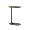 Muuto RELATE Stolik Pomocniczy - Boczny 73,5 cm Czarny / Blat Ciemny Dąb