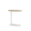 Muuto RELATE Stolik Pomocniczy - Boczny 60,5 cm Biały / Blat Dąb Naturalny