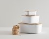 RIG-TIG by Stelton BOX-IT Mały Chlebak z Deską Bambusową / Biały