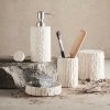 Designerski pojemnik łazienkowy Kama Sand z rustykalną powierzchnią