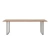 Muuto 70/70 Stół Ogrodowy 225x90 cm Blat z Drewna Sapelli / Rama Szara