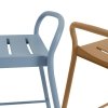 Muuto LINEAR Krzesło Barowe Ogrodowe - Hoker 75 cm / Pomarańczowy