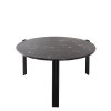 Aytm TRIBUS Stolik Kawowy 80 cm Czarny / Blat Czarny Marmur