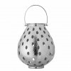 Bloomingville MAIKA Lampion Aluminiowy 40 cm / Srebrny
