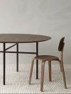 Menu SNAREGADE Stół Okrągły 120 cm Czarny / Blat Ciemny Dąb