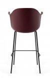 Menu HARBOUR Krzesło Barowe 112 cm Hoker Czarny - Siedzisko Bordowe