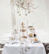 Kähler HAMMERSHØI CHRISTMAS Zdobione Serwetki Świąteczne 4 Szt. Białe