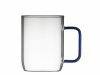 Lyngby Glass TORINO Szklanki do Kawy lub Herbaty / Gorących Napojów 300 ml / Niebieski Uchwyt