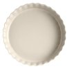 Emile Henry NATURAL CHIC Ceramiczna Wysoka Forma do Tarty 32 cm / Kremowa