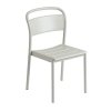 Muuto LINEAR SIDE Krzesło Ogrodowe Metalowe / Szare