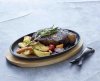 Holm PLATE Talerz / Półmisek Żeliwny na Drewnianej Podstawce