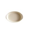 Emile Henry NATURAL CHIC Forma - Owalne Naczynie do Zapiekania 24 cm Kremowe