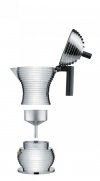 Alessi PULCINA Kawiarka - Zaparzacz do Espresso 300 ml - Czerwona Rączka
