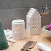 Kähler URBANIA Świecznik Tealight - Domek Biały - Little Tower