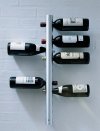 Rosendahl HOME Ścienny Stojak na Wino - Uchwyt na Butelki / Srebrny Matowy