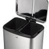 Kela DAVINO Kosz do Segregacji Odpadów 2 x 12 l / Srebrny Metaliczny