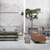 Muuto OUTLINE Sofa 2-Osobowa - Szara - Tkanina Fiord 151 / Czarne Nogi