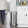 simplehuman Kosz na śmieci 45 L SENSOR LINER POCKET Półokrągły z Czujnikiem Ruchu / Srebrny