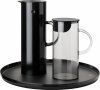 Stelton EM77 Zestaw Prezentowy - Termos Próżniowy 1 l z Dzbankiem do Wody i Tacą / Czarny