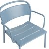Muuto LINEAR OUTDOOR Stalowy Fotel Ogrodowy Lounge - Zewnętrzny / Pomarańczowy