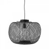 Bloomingville RODI Lampa Wisząca 42 cm Bambusowa / Czarna