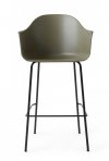 Menu HARBOUR Krzesło Barowe 112 cm Hoker Czarny - Siedzisko Oliwkowe