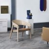 Muuto COVER LOUNGE Krzesło Drewniane - Dębowe / Tapicerowane Siedzisko z Brązowej Skóry