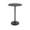 Muuto LINEAR Okrągły Ogrodowy Stolik Kawowy 70 cm / Wys. 105 cm / Czarny