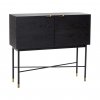 Hübsch NORDIC Komoda 100 cm Czarna / Złote Uchwyty