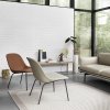 Muuto FIBER LOUNGE Fotel Tapicerowany - Rama Metalowa / Szary Tkanina Remix 133