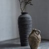 Muubs MELANCHOLIA Wazon Dekoracyjny z Terakoty 80 cm / Czarny